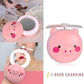 Cartoon Cute Pig LED Lights Mirror Pocket Fan